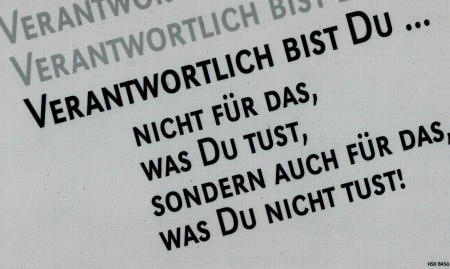 Kunststoffschild - Hinweisschild - Warnschild -VERANTWORTLICH BIST DU... - Gr. 25 x 15 cm - 308456