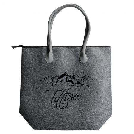 Filztasche mit Einstickung - Tittisee - 26176 Shoppertasche Gr. ca. 46,5cm x 39,5cm