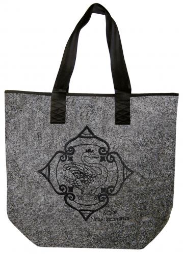 Filztasche mit Einstickung - Neuschwanstein Wappen - 26194 Shoppertasche Gr. ca. 46,5cm x 39,5cm