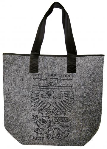 Filztasche mit Einstickung - Düren Wappen Emblem - 26228 Shoppertasche Gr. ca. 46,5cm x 39,5cm