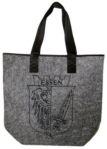 Filztasche mit Einstickung - Essen Wappen Emblem - 26229 Shoppertasche Gr. ca. 46,5cm x 39,5cm