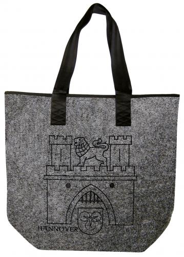 Filztasche mit Einstickung - Hannover Burg - 26235 Shoppertasche Gr. ca. 46,5cm x 39,5cm
