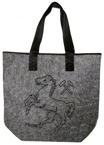 Filztasche mit Einstickung - Pferd Herne - 26236 Shoppertasche Gr. ca. 46,5cm x 39,5cm