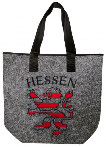 Filztasche mit Einstickung - Hessen Löwe - 26237 Shoppertasche Gr. ca. 46,5cm x 39,5cm