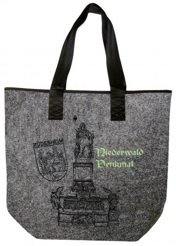 Filztasche mit Einstickung - Niederwald Denkmal - 26250 Shoppertasche Gr. ca. 46,5cm x 39,5cm