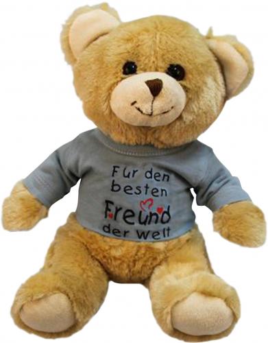 Plüsch - Teddybär mit Shirt - Für den besten Freund der Welt - 27091 - Größe ca 26cm