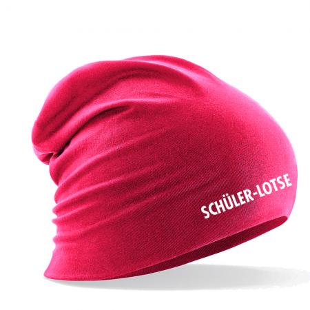 Longbeanie Slouch-Beanie Sommerbeanie mit Textildruck - SCHUELERLOTSE - SB55009