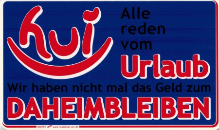 Spaß-Schild - ALLE REDEN VOM URLAUB - 309252 - 25cm x 15cm