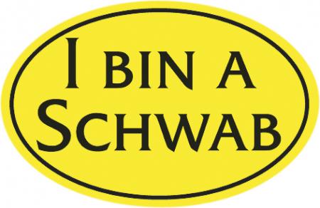 PVC- Aufkleber -301380 - Gr. ca. 13 x 9 cm  - I bin a Schwab -