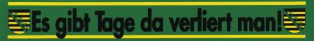 PVC-Aufkleber - Es gibt Tage da verliert man - 301500 - Sachsen - Gr. ca. 29,5 x 3,9cm