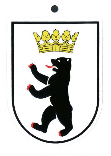 PVC Aufkleber - Berlin Bär Krone - 301544 - Gr. ca. 6 x 8 cm