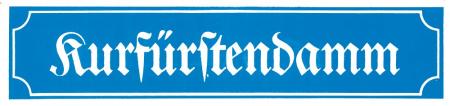 PVC Aufkleber - KURFÜRSTENDAMM - 301558 - Gr. ca.22,5 X 5,5cm