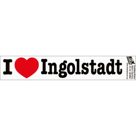 PVC-Aufkleber - I love Ingolstadt - Gr. ca. 18 x 3,5cm - 301904