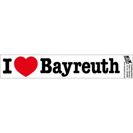 PVC-Aufkleber - I love Bayreuth - Gr. ca. 18 x 3,5 cm - 301908