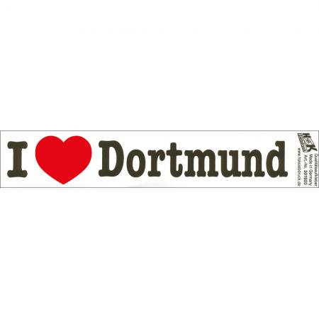 PVC-Aufkleber - I love Dortmund - Gr. ca. 18 x 3,5 cm - 301920