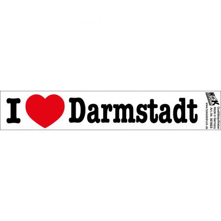 PVC-Aufkleber - I love Darmstadt - Gr. ca. 18 x 3,5 cm - 301923