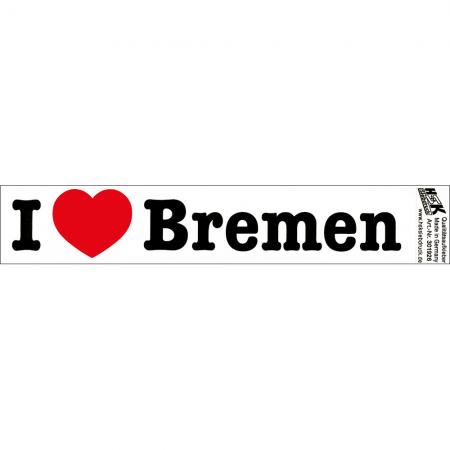 PVC-Aufkleber - I love Bremen - Gr. ca. 18 x 3,5 cm - 301926