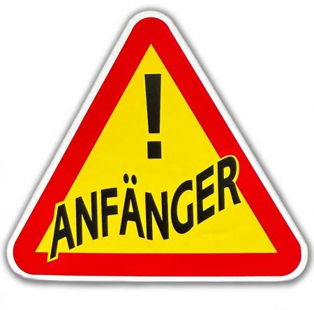 Auto-Aufkleber - ANFÄNGER - 302049-1 Gr. ca. 16,5 x 15