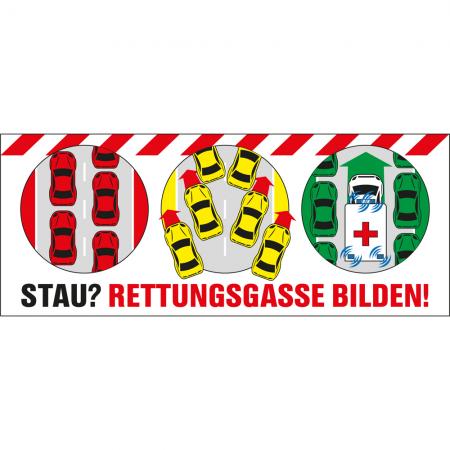 PVC-Aufkleber - STAU ? Rettungsgasse bilden ! - 302061/2 - Gr. ca. 21cm x 8,5cm