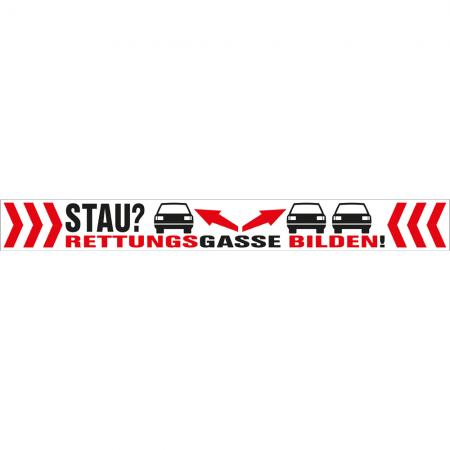 PVC-Aufkleber - STAU ? Rettungsgasse bilden ! - 302062/1 - Gr. ca. 70cm x 8cm