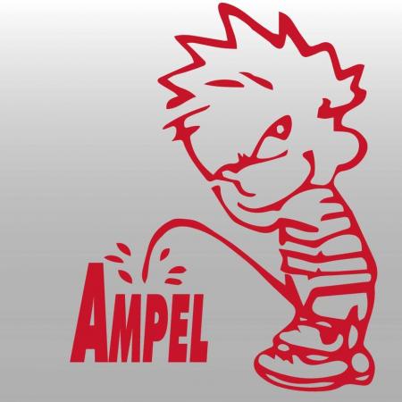 Pinkelmännchen Applikations-Aufkleber - auf Ampel links - 303664 Gr. ca. 15cm