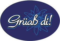 3D - Aufkleber Epoxy - Grüaß di - 303829-4 - Gr. ca. 4,6 x 3 cm