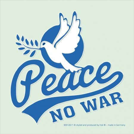 PVC-Aufkleber - Friedenstaube PEACE NO WAR - Gr. 19 x 9cm - 305120/1
