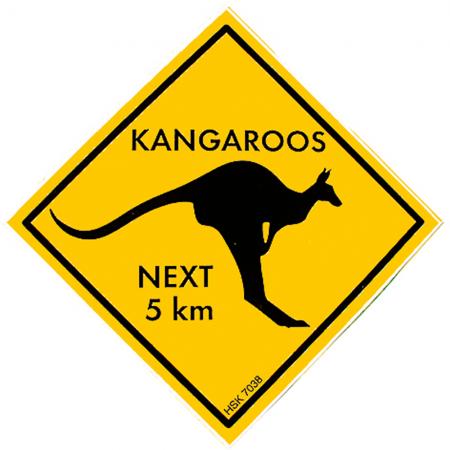 Aufkleber - KANGAROOS - 307038 - Gr. ca. 15 x 15 cm