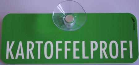 Schild mit Saugnapf - Kartoffelprofi - Gr. ca. 15,5cm x 5cm - 307823