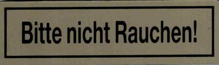 Hinweisschild - Bitte nicht rauchen - Gr. 9x2,5 cm - 308003