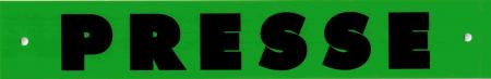 Schild - Presse - Gr. 23,5 X 3,8 cm - 308036
