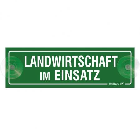 Schild mit Saugnäpfen - Landwirtschaft im Einsatz - Gr. ca. 22 x 6cm - 308037-2