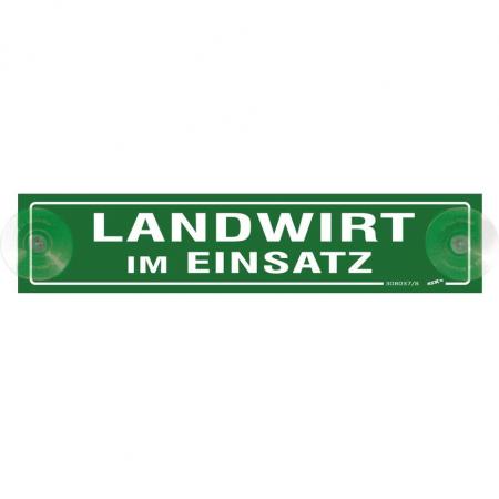Schild mit Saugnäpfen - Landwirtschaft im Einsatz - Gr. ca. 24 x 5cm - 308037-8
