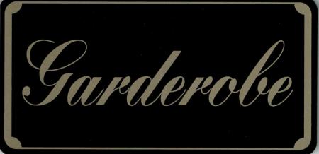 Schild - GARDEROBE - Gr. 15,5 x 7,5 cm - 308076