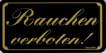 Verbotsschild - RAUCHEN VERBOTEN - Gr. 15,5 x 7,5 cm - 308094