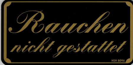 Verbotsschild - RAUCHEN NICHT GESTATTET - Gr. 155 x 75 mm - 308096