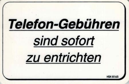Spass- Schild -Telefongebühren... - Gr. 15x10 cm - 308163