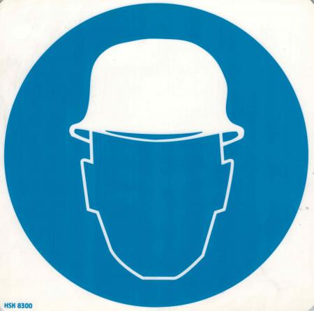 Hinweis- Schild - Helm tragen - Gr. 20 X 20 cm - 308300