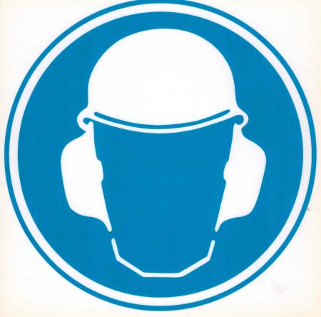 Hinweis- Schild - Helm- und Hörschutz tragen - Gr. 20 X 20 cm - 308301