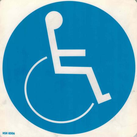 Hinweis- Schild - Rollstuhlfahrer - Gr. 20 X 20 cm - 308306