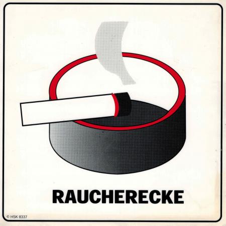 Hinweis- Schild - Raucherecke - Gr. 20 X 20 cm - 308337