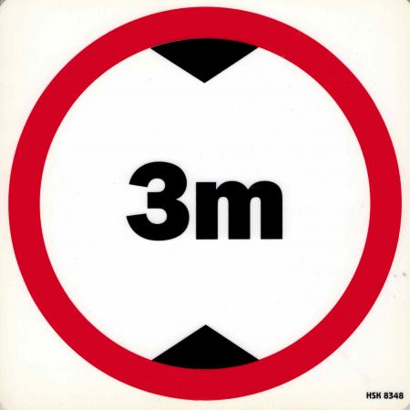 Schild Kunststoffschild - Höhe 3m - Gr. 20 X 20 cm - 308348