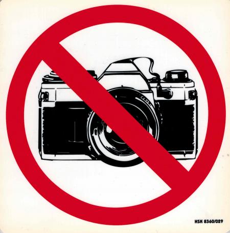 Schild - Fotografieren verboten - Gr. 20 X 20 cm - 308360