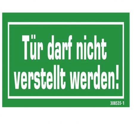 Schild - TÜR darf nicht verstellt werden - 308535-1 - Gr. 19,5 x 14,5 cm