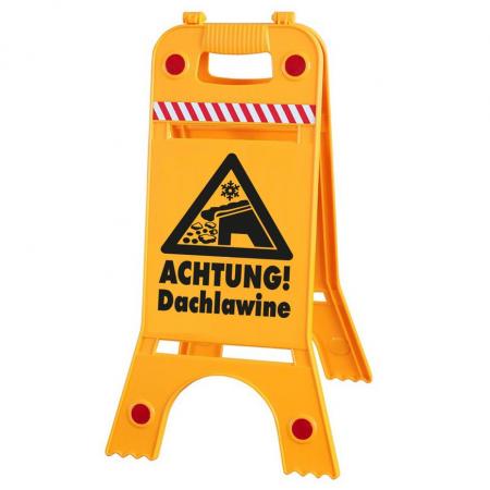 Warnaufsteller Dachaufsteller - Achtung! Dachlawine - Gr. ca. 28 x 64 cm - 308537/2 beidseitige Beschriftung