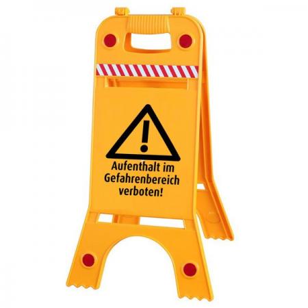 Warnaufsteller Dachaufsteller - ...Gefahrenbereich verboten - Gr. ca. 28 x 64 cm – 308540/4 beidseitige Beschriftung