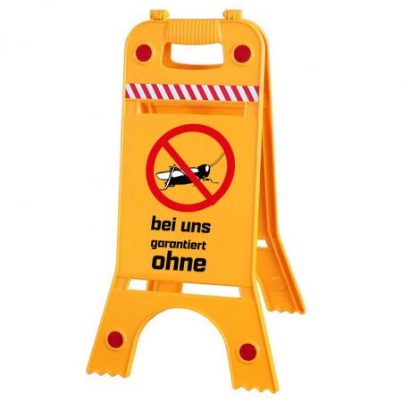 Warnaufsteller Dachaufsteller - Insektenverbot ! bei uns garantiert ohne  - Gr. ca. 28 x 64cm - 308547-1 beidseitige Beschriftung