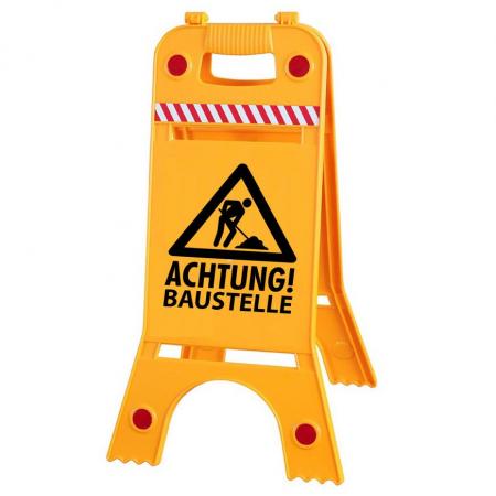 Warnaufsteller Dachaufsteller - Achtung Baustelle - Gr. ca. 28 x 64cm - 308551-1 beidseitige Beschriftung