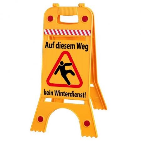 Warnaufsteller Dachaufsteller - Auf diesem Weg kein Winterdienst - Gr. ca. 28 x 64cm - 308551-5 beidseitige Beschriftung