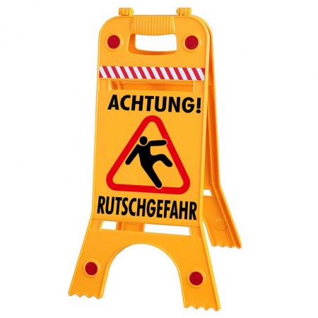 Warnaufsteller Dachaufsteller - Achtung Rutschgefahr - Gr. ca. 28 x 64cm - 308551-6 mit beidseitiger Beschriftung